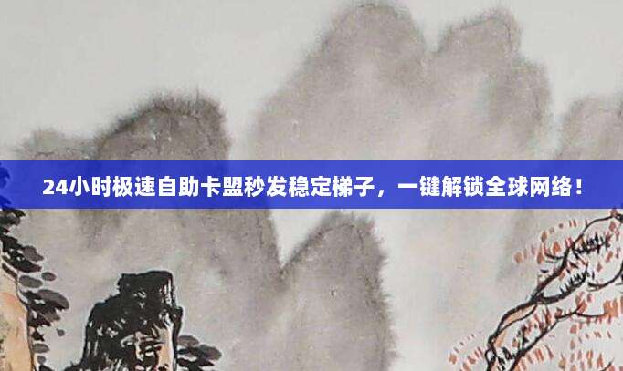24小时极速自助卡盟秒发稳定梯子,一键解锁全球网络!